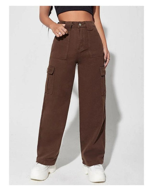 Highwaist Brown Cargo