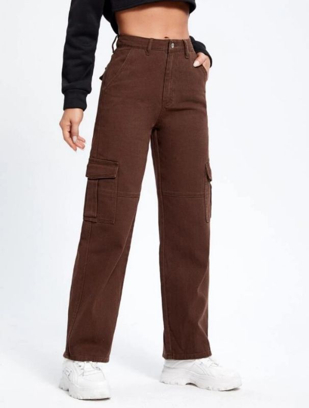 Combo of 2 Jeans (High Waist Wide Leg + Cargo)