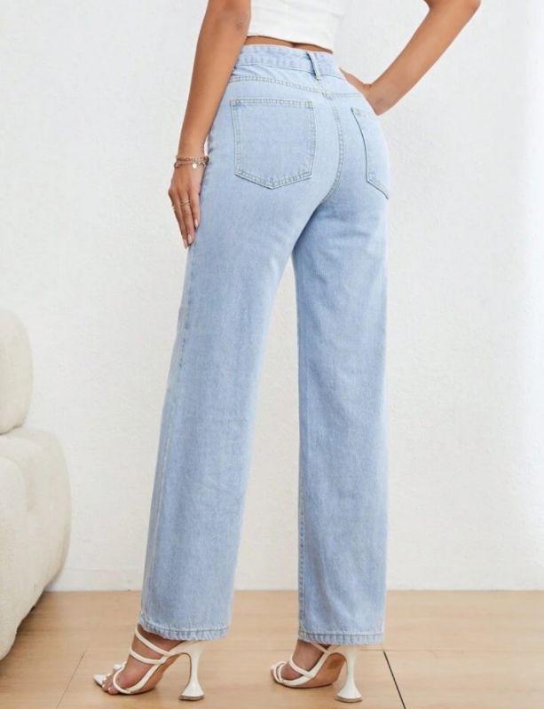 Light Waist Straight Leg Jeans