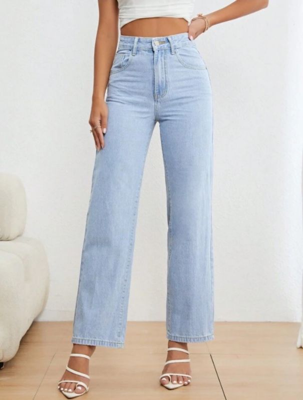 Light Waist Straight Leg Jeans