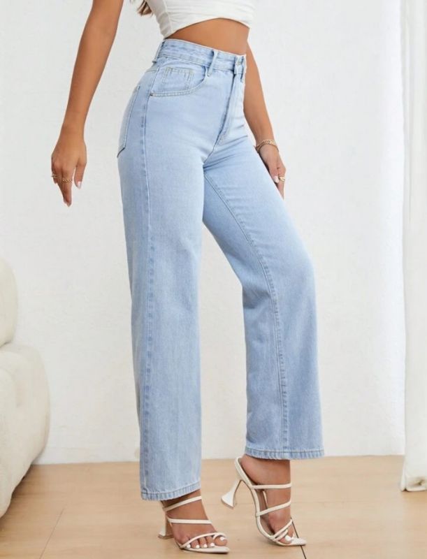 Light Waist Straight Leg Jeans