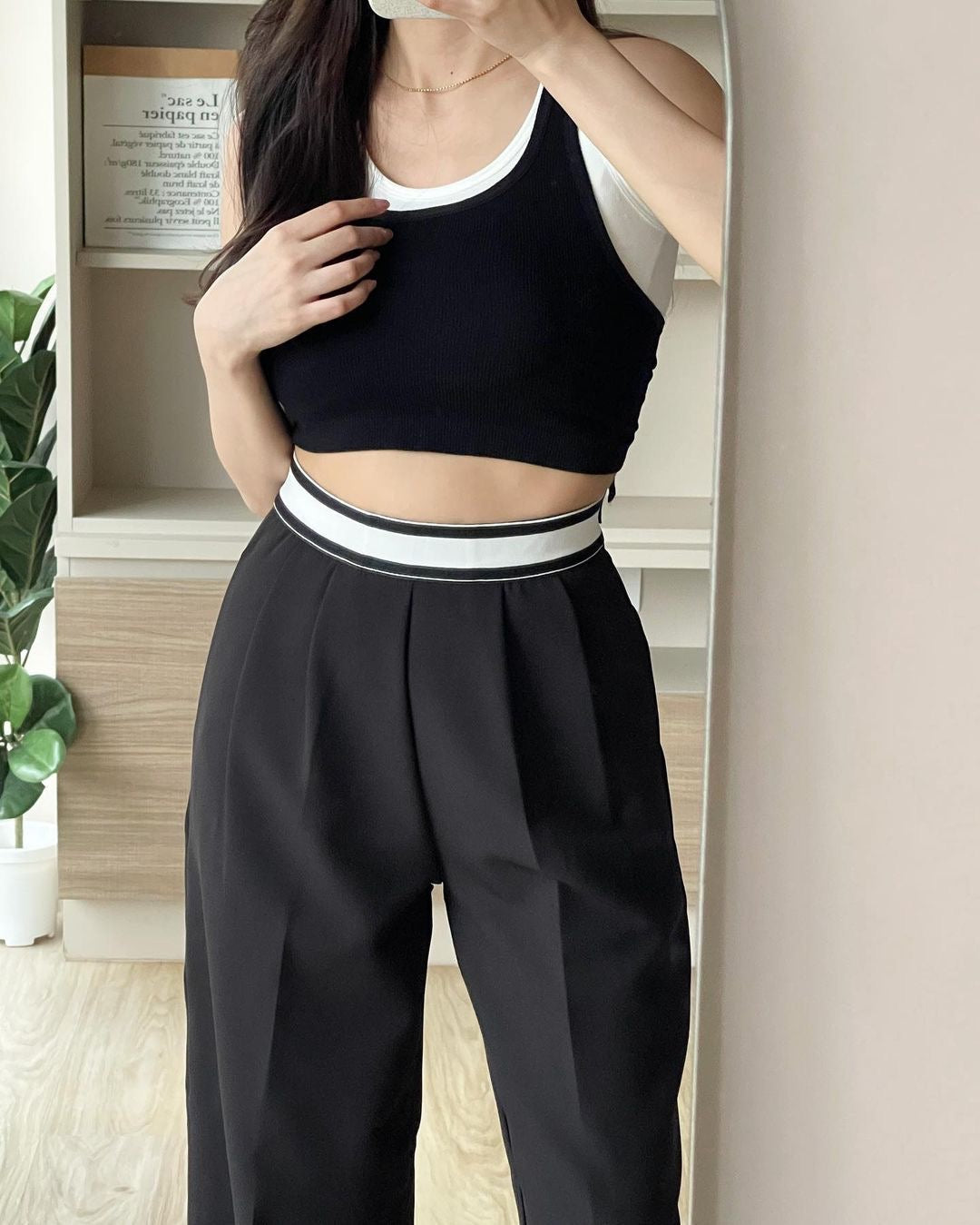 Elastic Waist Casual Pants