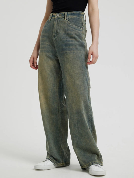 High Waist Straight Leg Jeans