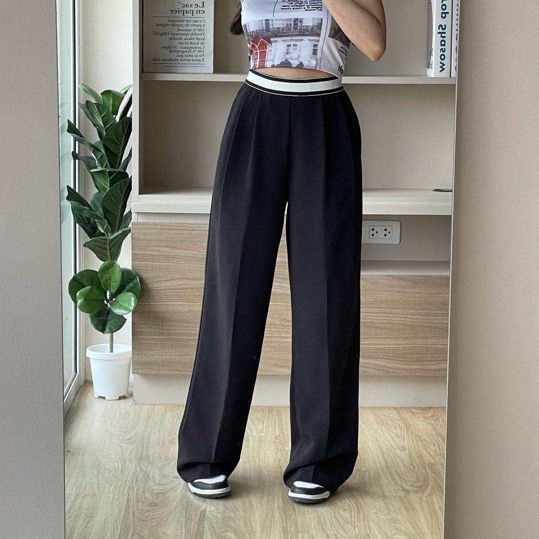 Elastic Waist Casual Pants