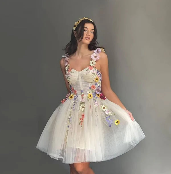 3D Flower Applique Dress