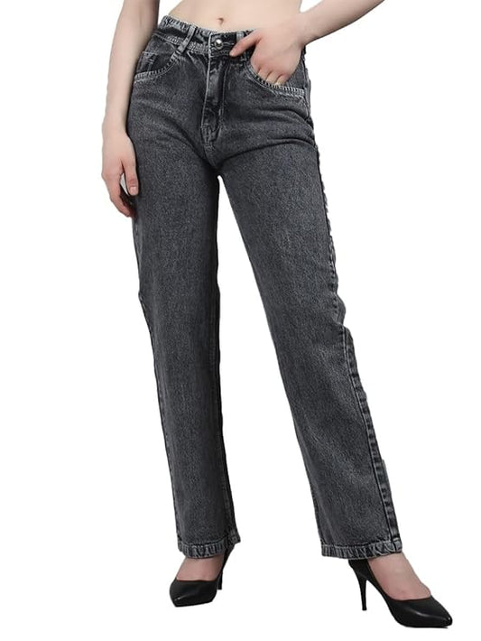 Regular Straight Fit High Rise Stretchable Jeans