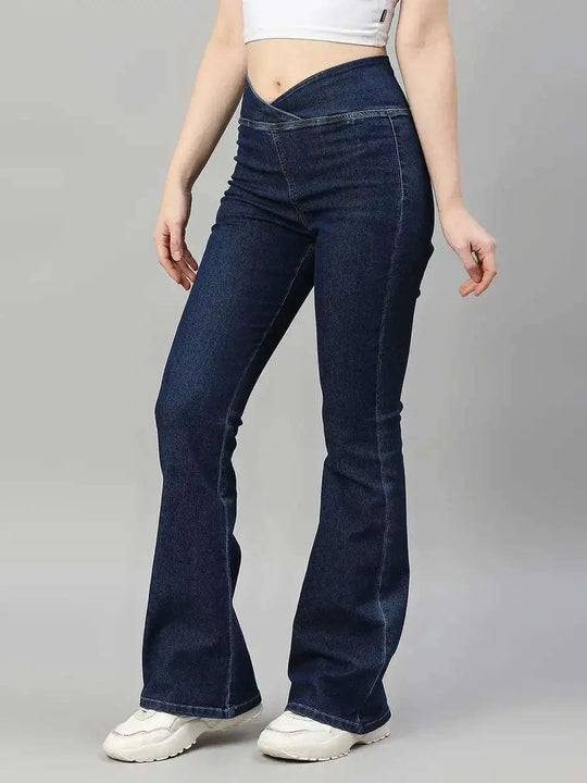 Mid Rise Flare Fit Jeans